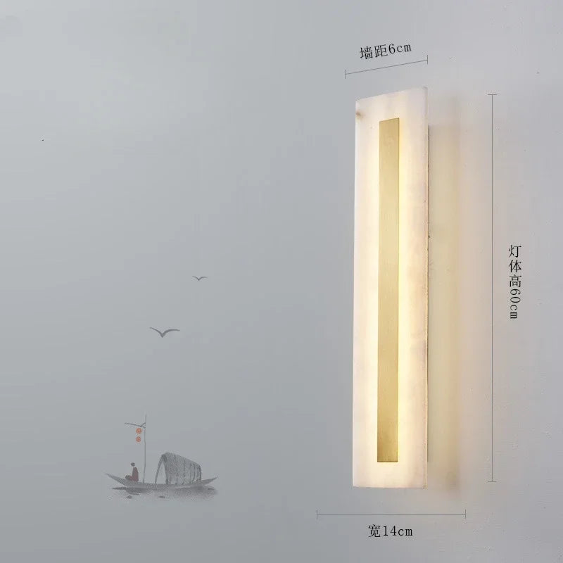 Marble Wall Lamp Copper Sconce by Afralia™ for Living Room Stairs Bedroom Dining