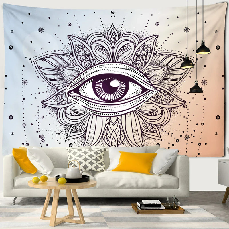 Afralia™ Orange Eye Tapestry Wall Hanging for Psychedelic Home Decor