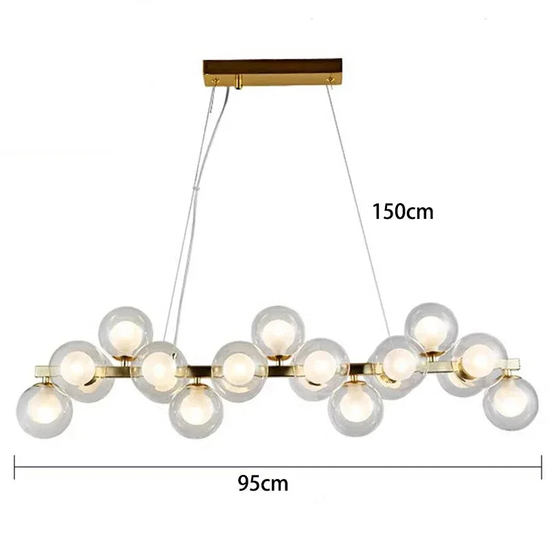 Afralia™ Glass Ball LED Pendant Lights for Home Decor and Luminaires