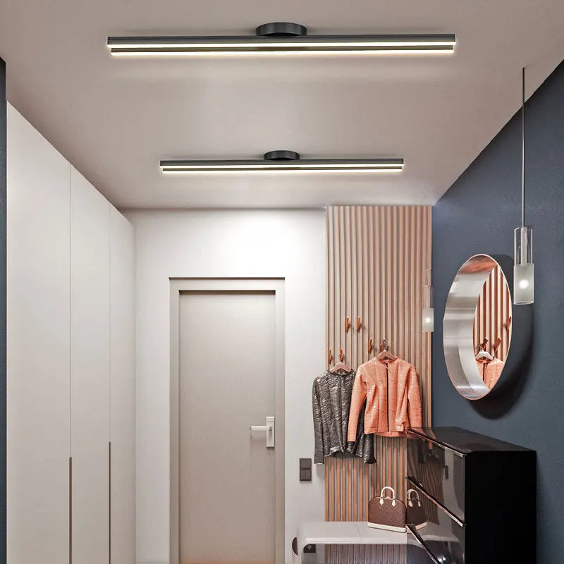 Afralia™ Modern Strip LED Ceiling Lamp for Stylish Indoor Lighting