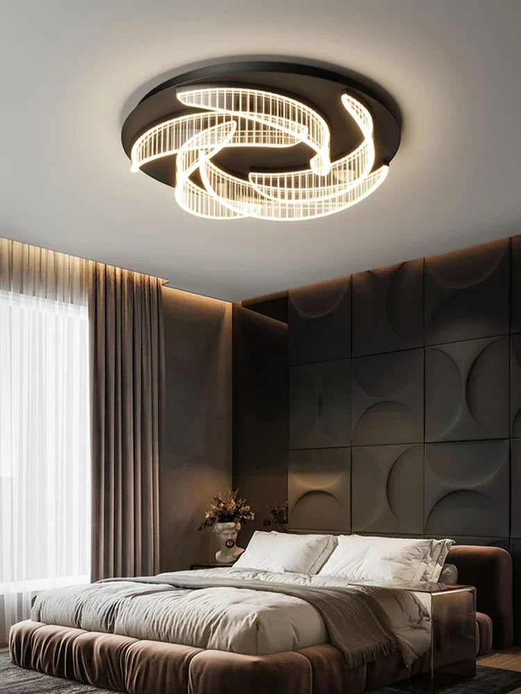 Luxury Afralia™ LED Round Chandelier for Living Room Bedroom Kitchen Study Children's Decor