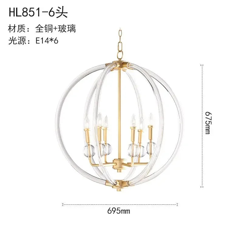 Afralia™ Country Industrial Ball Chandelier for Home Decor, Bedroom, Living & Dining Room
