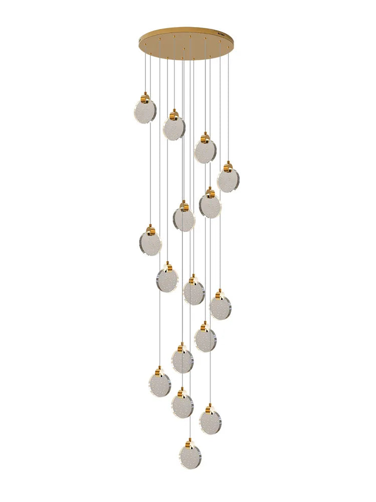 Afralia™ Crystal Chandelier Pendant Light for Luxury Staircase