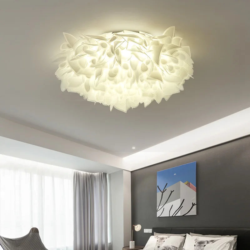 Afralia™ Petal Chandelier Light Luxury Nordic Feather Ceiling Lamp