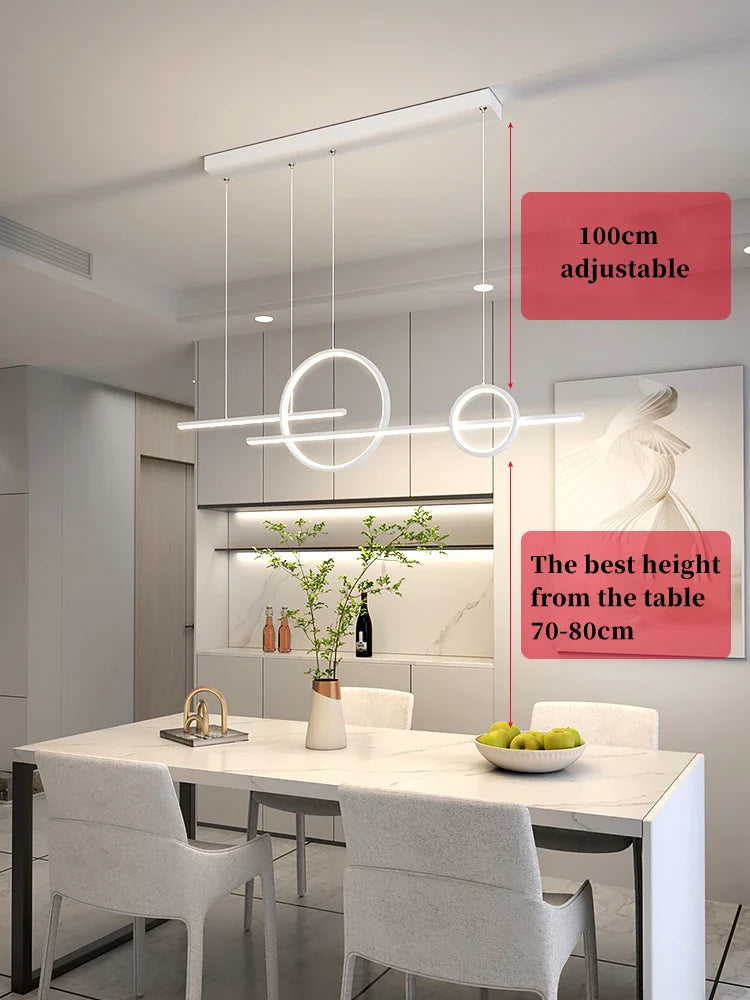 Afralia™ LED Restaurant Chandelier: Modern Nordic Design Ceiling Pendant Lights for Living & Dining Rooms