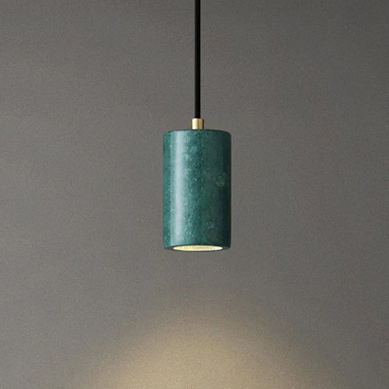 Afralia™ White Green Marble Pendant Light for Dining Room Décor