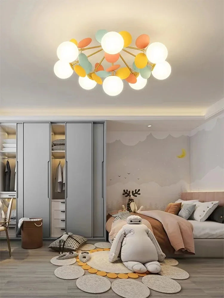 Afralia™ Frost Glass Ceiling Chandelier for Home Indoor Lighting