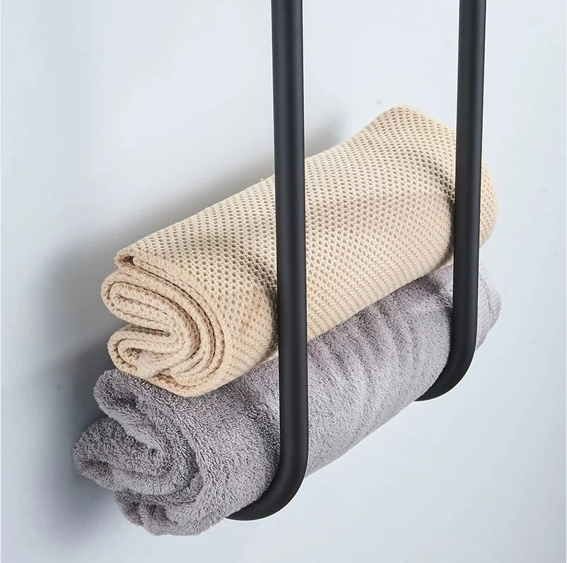 Afralia™ Stainless Steel Towel Rack | Vertical Bathroom Wall Storage, Brushed Gold