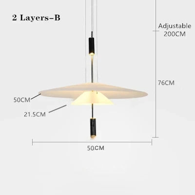 Afralia™ LED Saucer Pendant Light for Home Decor and Living Room