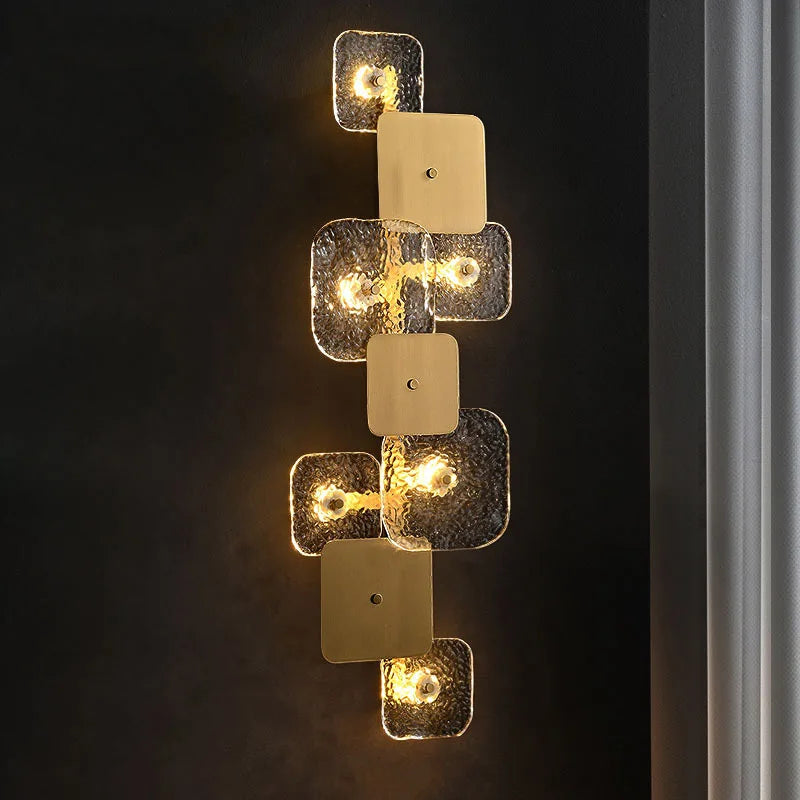 Afralia™ Copper Square Wall Lamp for Elegant Living Room and Bedroom Lighting