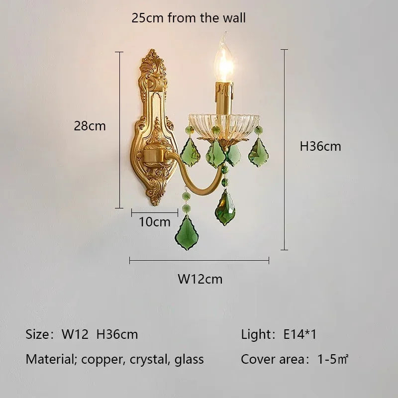 Afralia™ Green Crystal Chandelier for Living Room - Bohemian Style LED Pendant Lighting