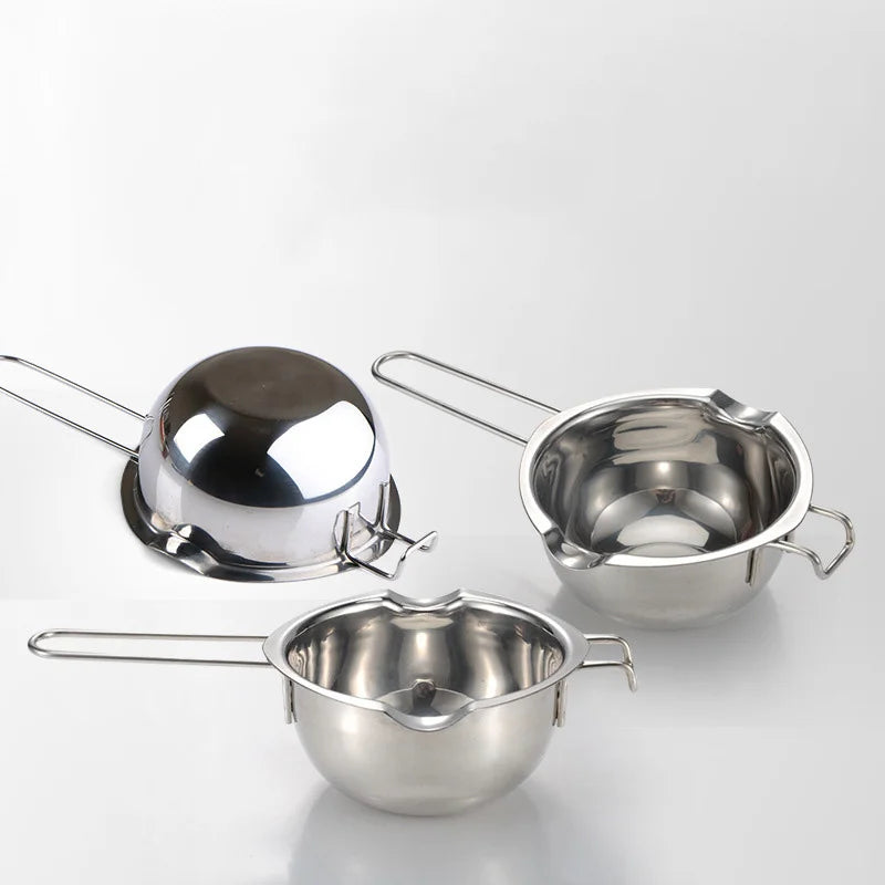 Afralia™ Stainless Steel Long Handle Melting Pot for Wax, Butter, Chocolate, Candle, Soap Making