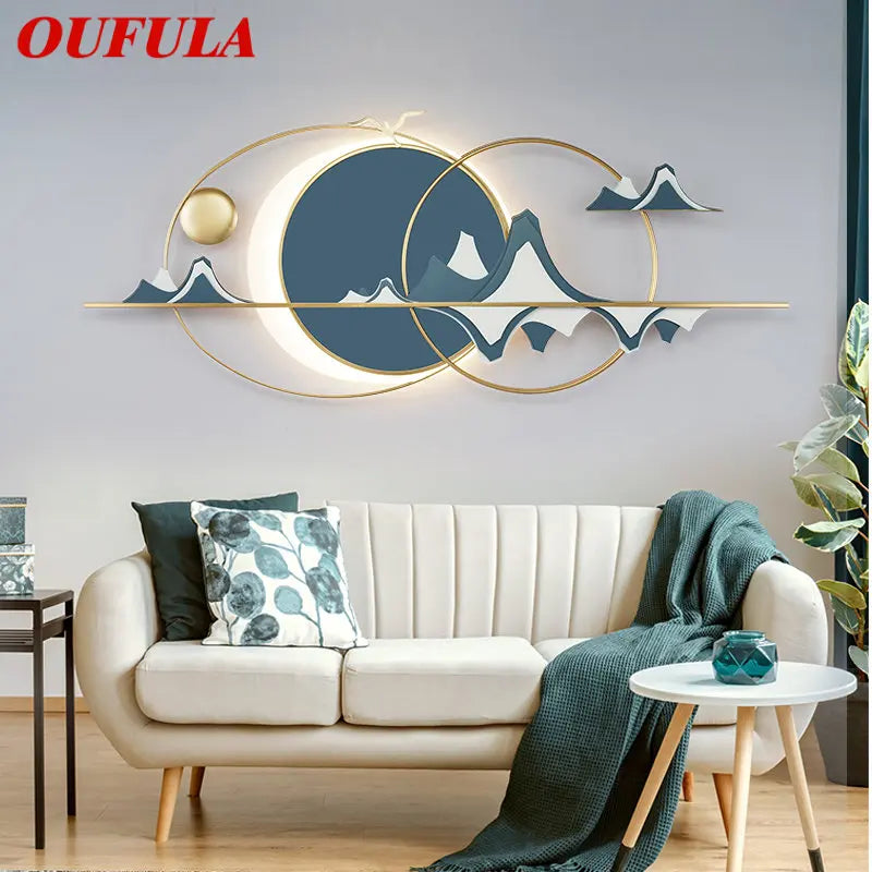 Afralia™ Hill Landscape LED Wall Sconce for Living Bedroom