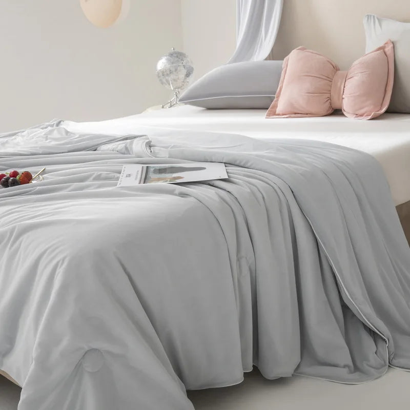 Afralia™ Premium Ice Cream Summer Quilt: High-End Cool Fiber, Soft & Breathable Quilted Blanket