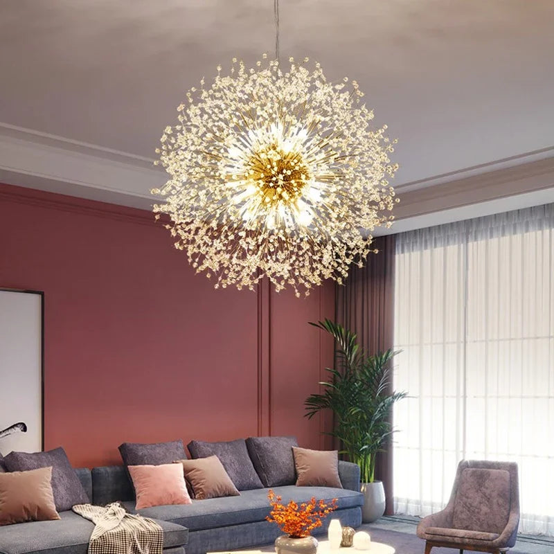 Afralia™ Modern LED Crystal Chandeliers Pendant Lighting for Living Dining Bedroom Art Decor