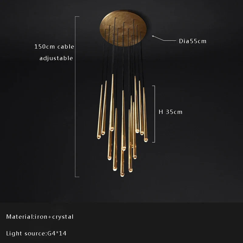 Afralia™ Modern Black Crystal Pendant Lights Dining Room Decor Fixture Luxe Design