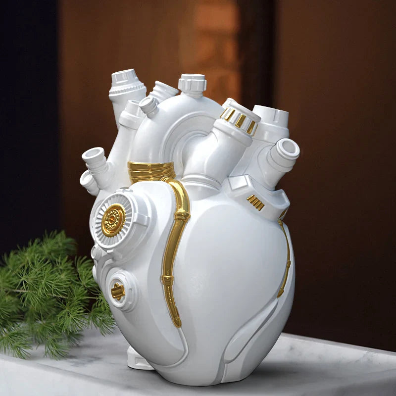 Afralia™ Heart Cardiac Vase Resin Desktop Decoration Ornaments