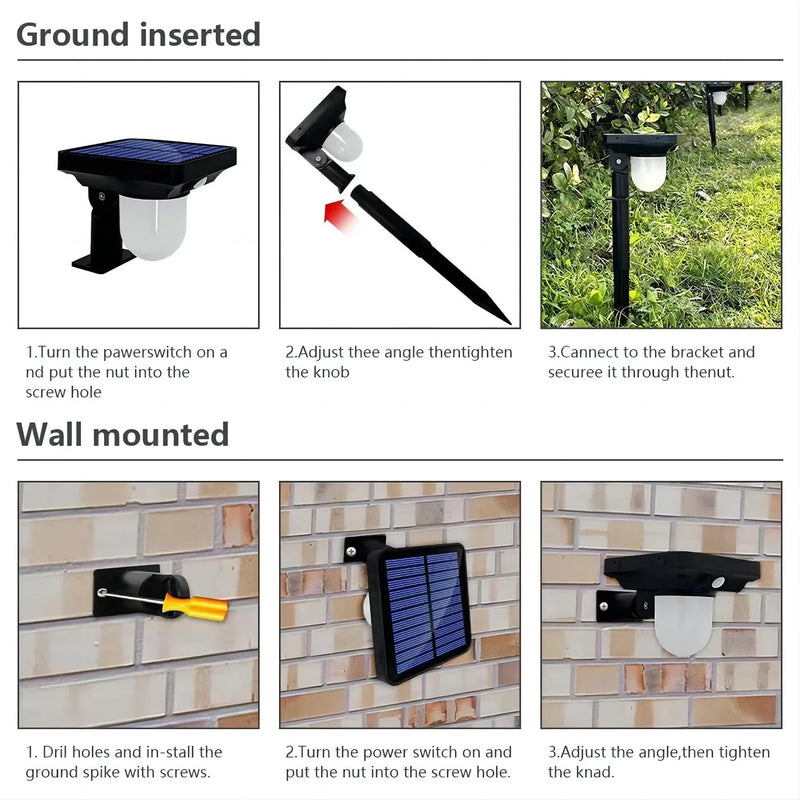 Afralia™ Solar Porch Lights: 3 Modes Waterproof Pathway Light for Outdoor Garden Landscape