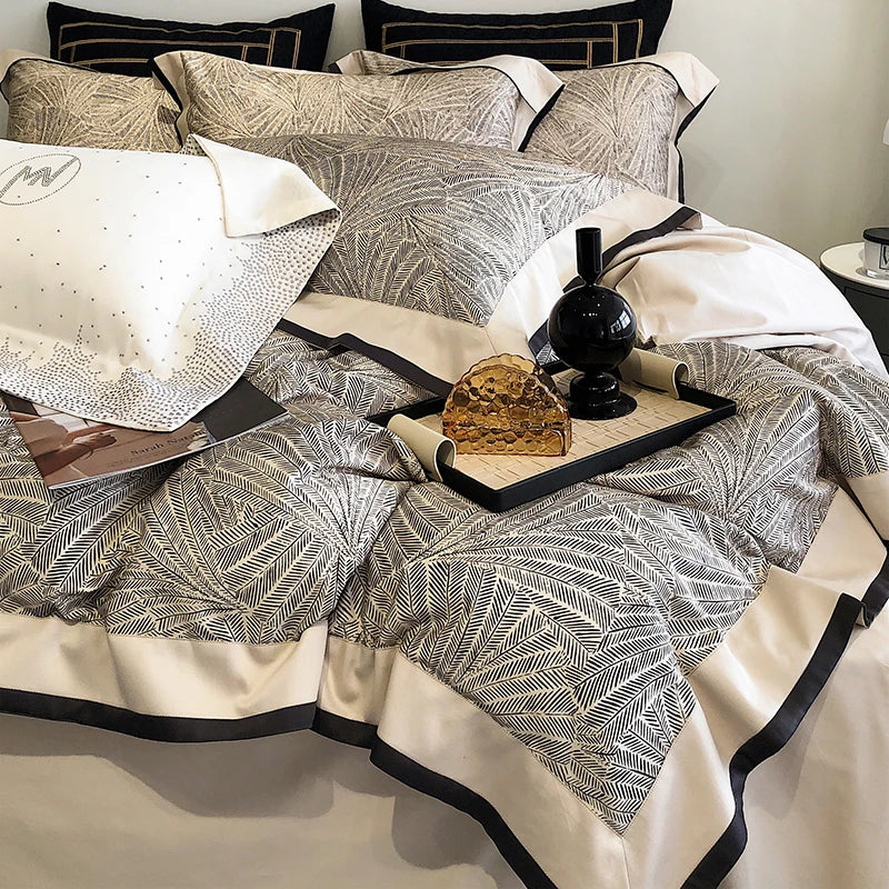 Afralia™ Luxury 100S Egyptian Cotton Bedding Set with American Digital Printing