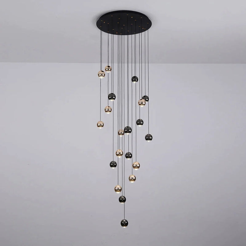 Afralia™ Modern Round Ball Pendant for Villa Living Room Home Decor Lighting