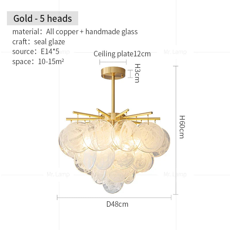 Afralia™ Modern Black Gold All-Copper Chandelier for Living Room Restaurant Nordic Minimalist