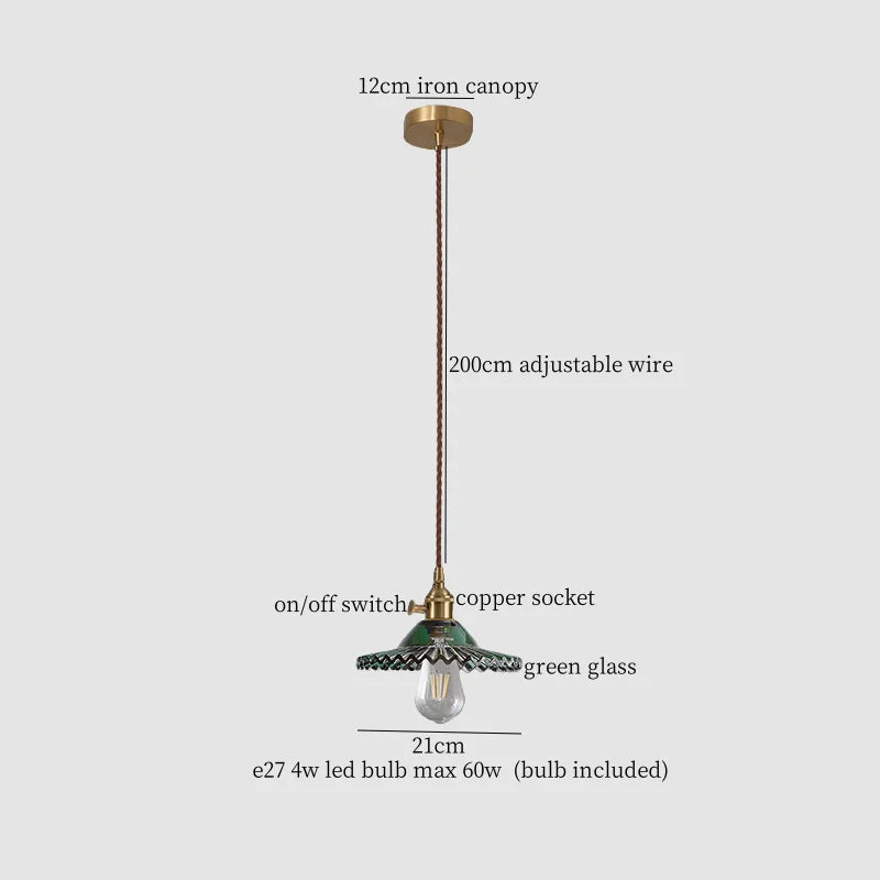 Afralia™ Green Leaf LED Pendant Lamp for Home and Cafe Decor