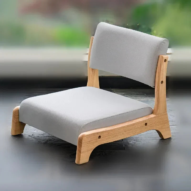 Afralia™ Legless Tatami Chair with Back Support for Reading & Meditation