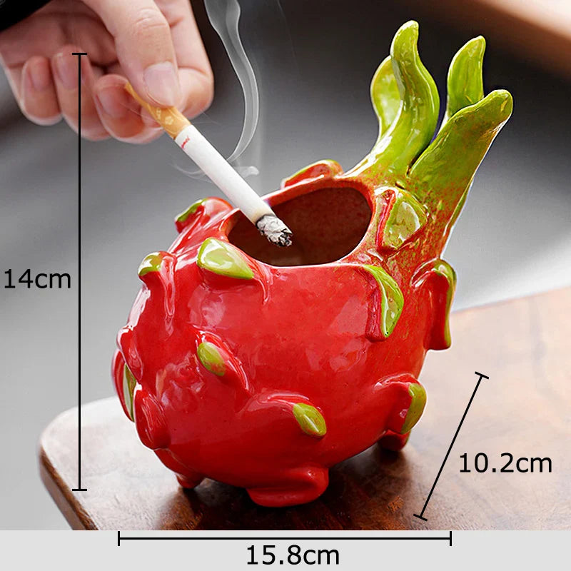 Afralia™ Pitaya Ceramic Ashtray - Smoking Accessory Gift for Him