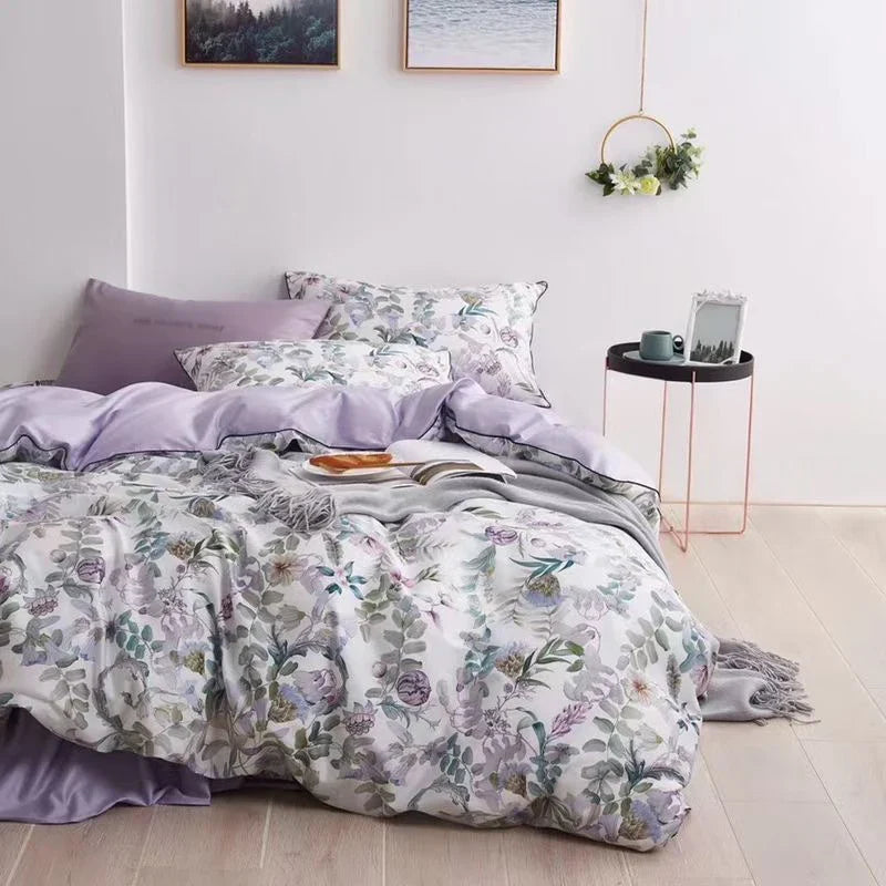 Afralia™ Luxury Egyptian Cotton Bedding Set for Queen King Full Double Bed