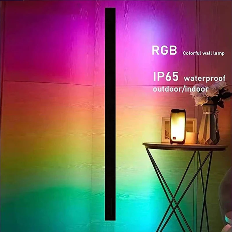 Afralia™ RGB Tall Outdoor Christmas Light Decoration - 7 Colors Atmosphere Remote Sconces