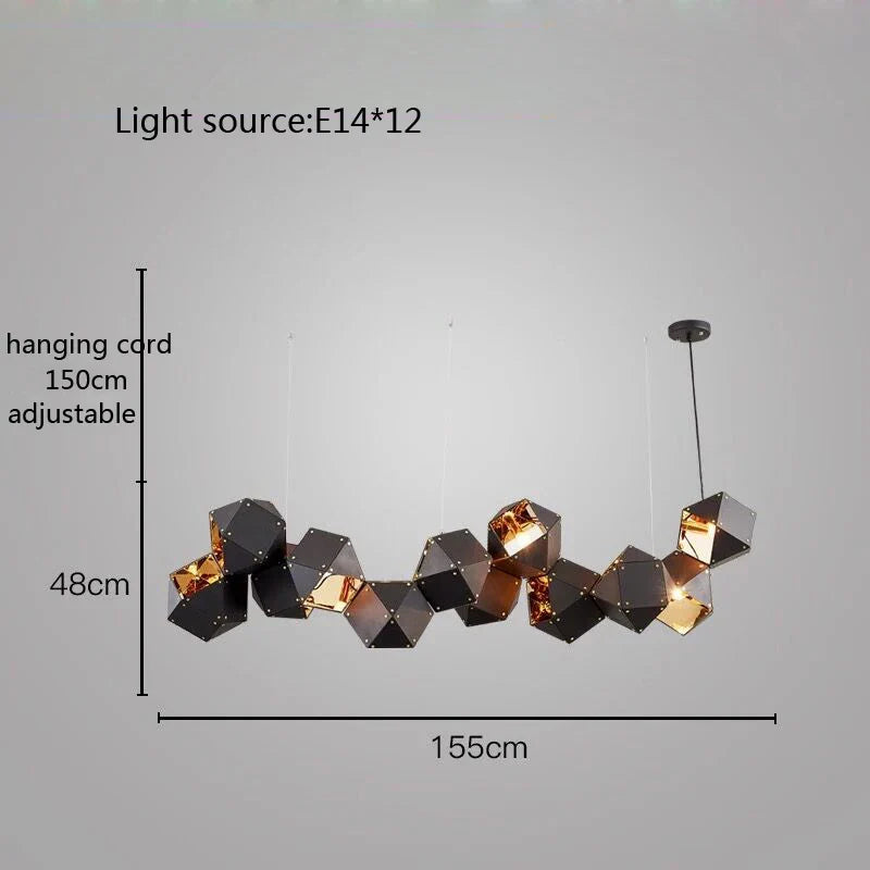 Afralia™ Cube LED Pendant Light: Art Deco Hanging Lamp for All-Match Style