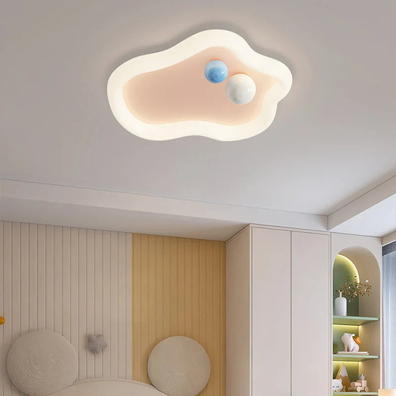 Afralia™ Kids Room Ceiling Lights Pink Blue Modern Children's Lamp for Home Decor