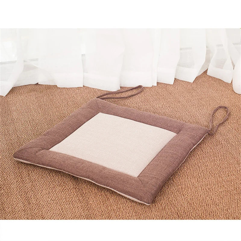 Afralia™ Linen Seat Cushion: Comfortable Non-slip Chair Pad with Strap