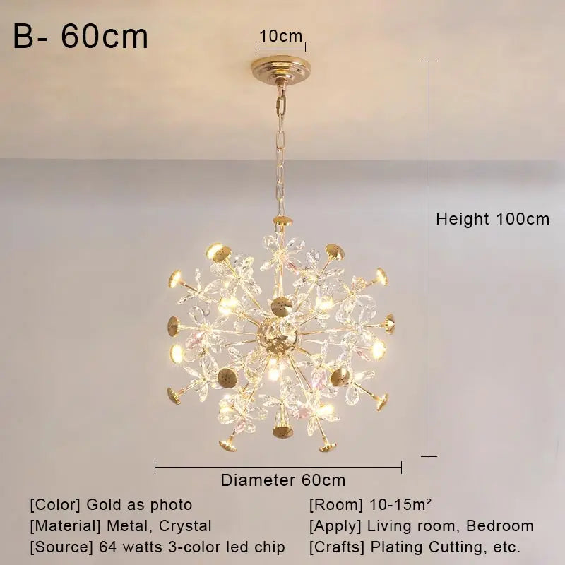 Afralia™ Crystal LED Ceiling Pendant Chandelier for Home Decoration and Lighting