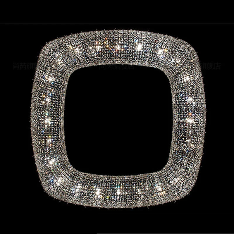 Afralia™ Clear Crystal Art Deco Chandelier for Indoor Lighting in Dinning Rooms, Hotels & Restaurants