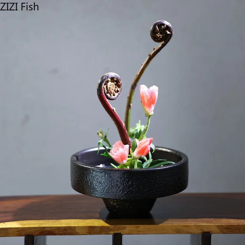 Afralia™ Small Flowers Pots Desk Decor Ceramic Vases Room Aesthetic Floral Arrangement