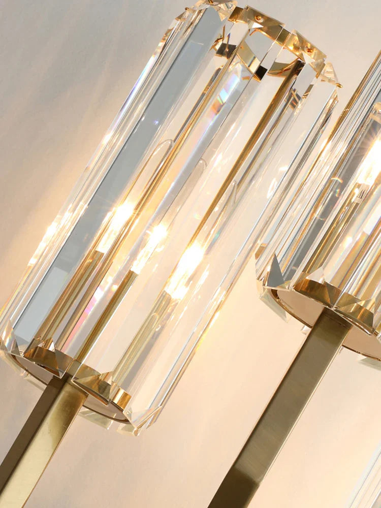 Afralia™ Crystal Wall Light: Minimalist Bedside Loft Wall Sconce for Living Room