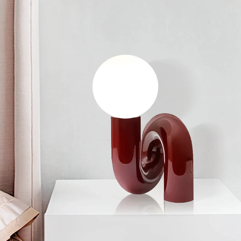 Afralia™ Red Resin LED Table Lamp for Modern Nordic Interior with G9 Bulb