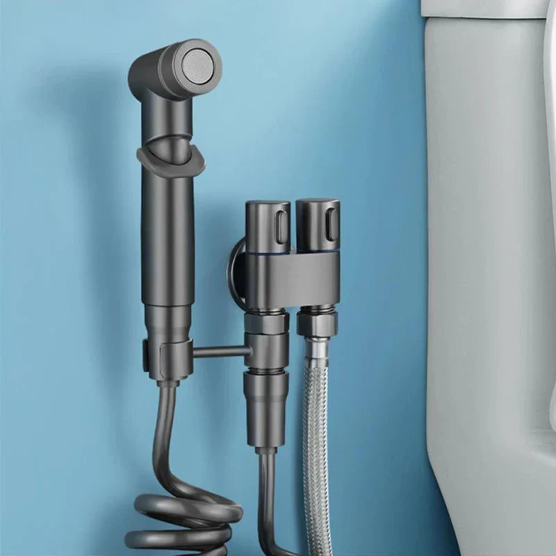 Afralia™ Handheld Bidet Spray Gun Set for Bathroom Cleaning and Women's Hygiene