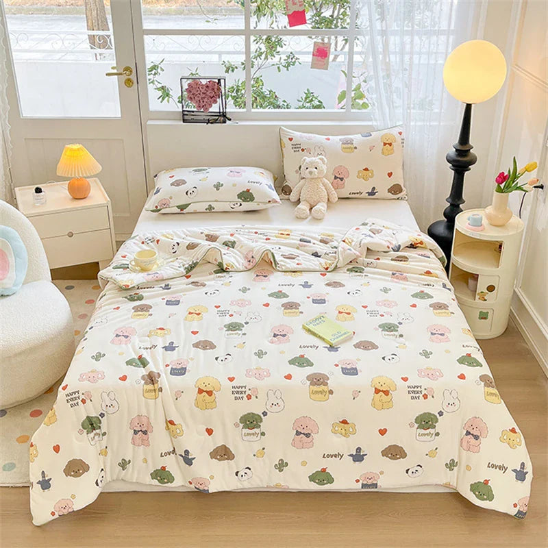 Afralia™ Kids' Summer Quilt: High-End Knitted Fabric, Super Soft & Breathable Comforter