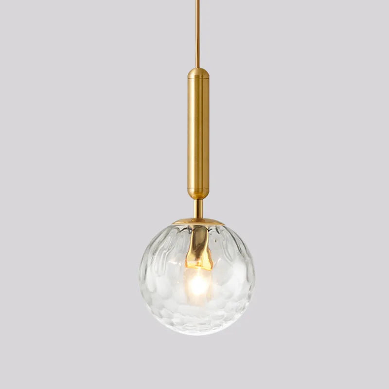 Afralia™ Glass Ball Pendant Light for Dining Room & Bedroom Decor