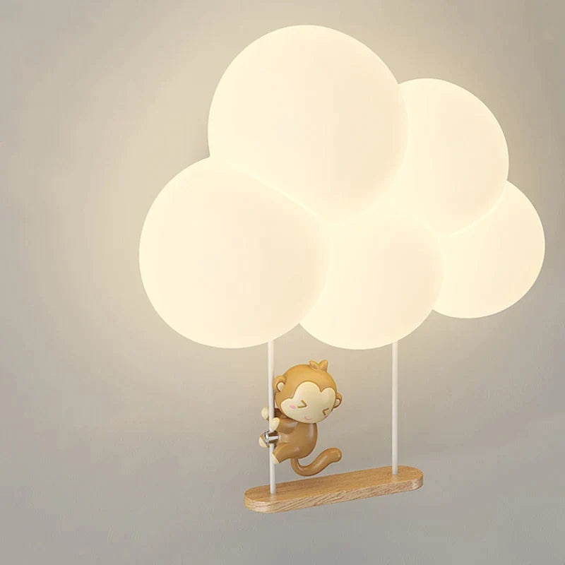 Afralia™ Cloud Cartoon Wall Lamp for Nursery Room, Kids Bedroom, Cute Animal Sconce