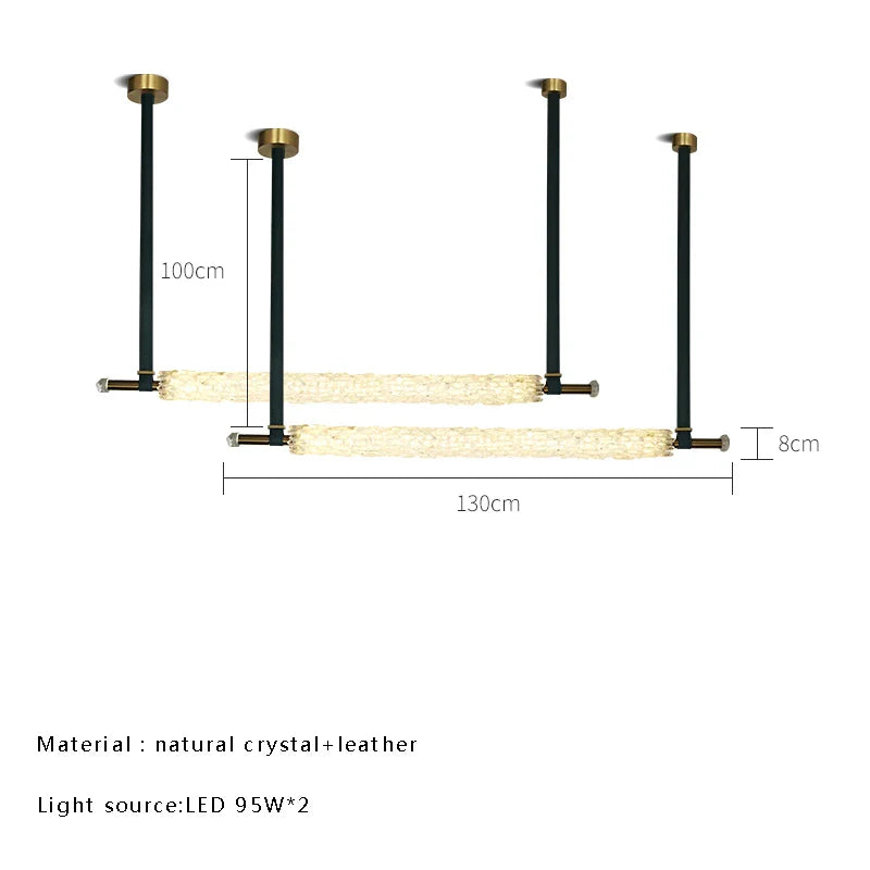 Afralia™ Luxury Crystal Chandelier Pendant Lamp for Dining Table Home Decor