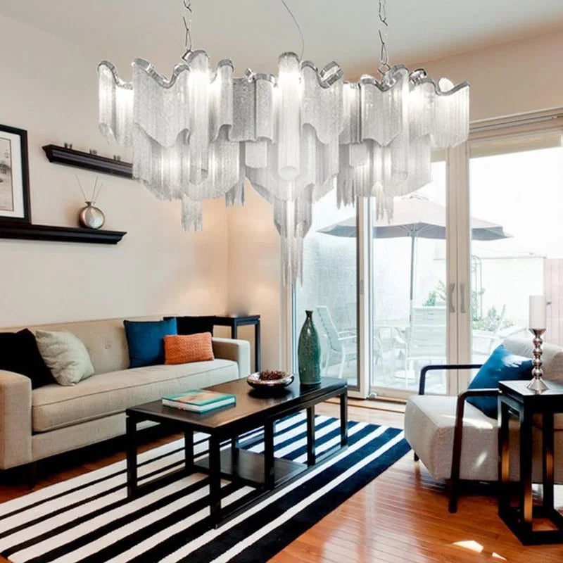 Afralia™ Modern Luxury Tassel Chandelier for Home Decor Lighting