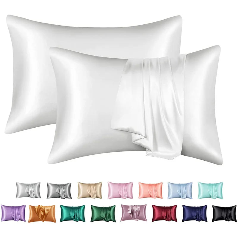 Afralia™ Silky Satin Pillowcase: Soft, Comfortable, High-End Solid King Queen Pillow Cover