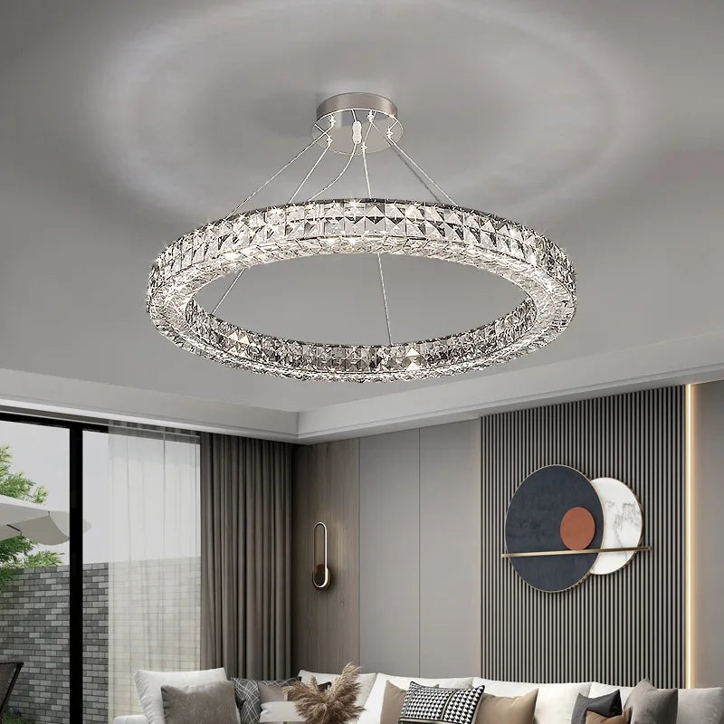 Afralia™ Crystal Pendant Light Chandelier for Luxe Home Decor