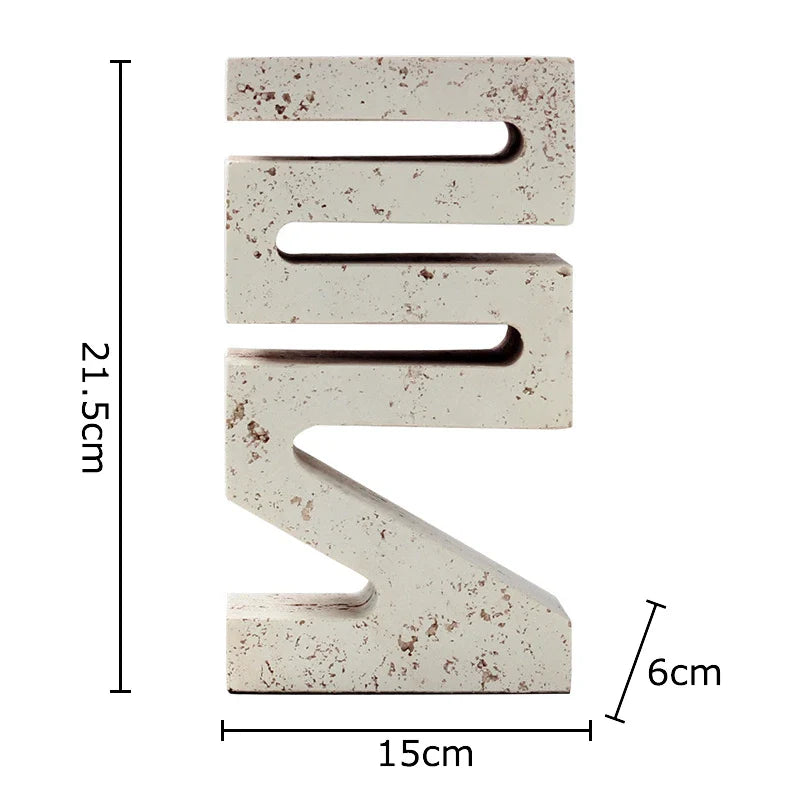 Afralia™ Modern Geometric Resin Sculpture Desk Decoration for Aesthetic Room Decor