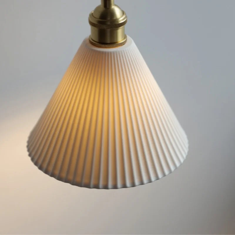 Afralia™ White Ceramic LED Pendant Light | Adjustable Nordic Modern Home Decor Hanging Lamp