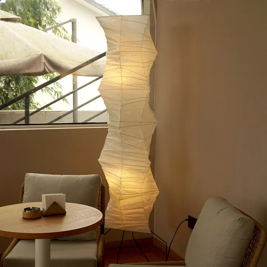 Afralia™ Wabi-sabi Noguchi Floor Lamp LED E27 Rice Paper Zen Art Lighting
