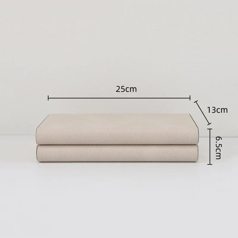 Afralia™ Beige Leather Metal-edged Jewelry Box & Storage Container